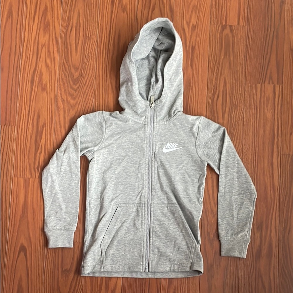 Nike Gray Athletic Zip-Up Hoodie